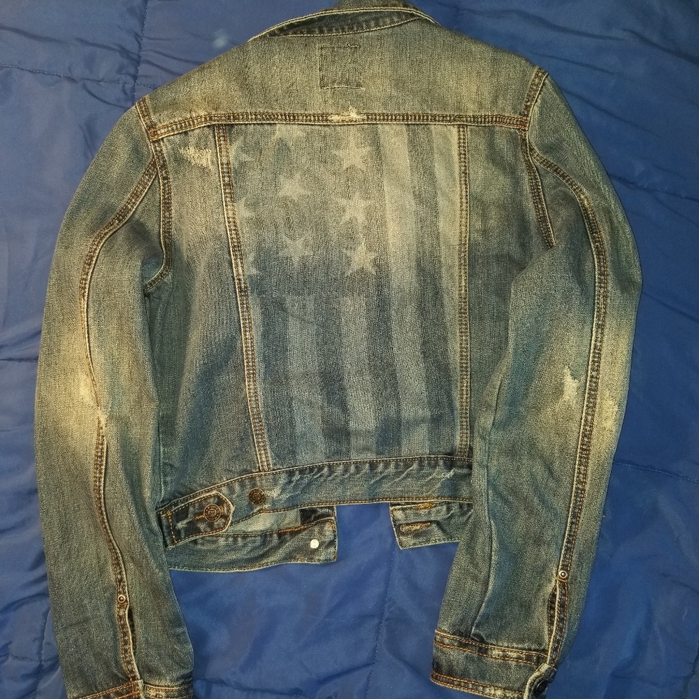 Roper Jean Jacket with Flag Image